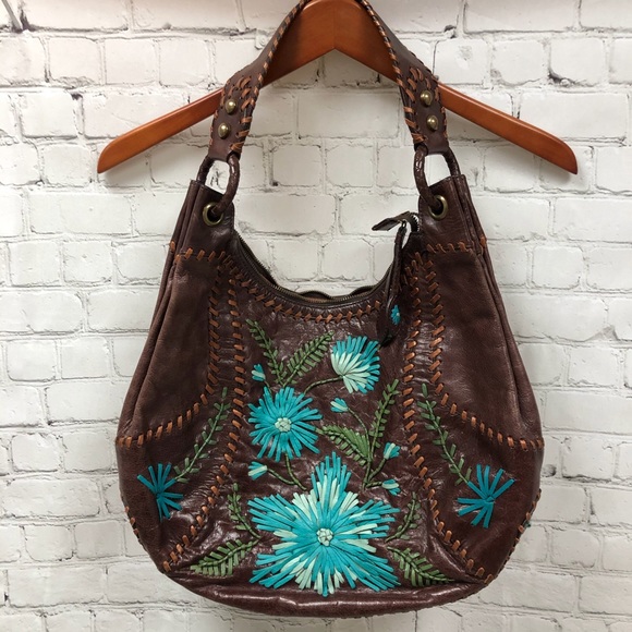 Isabella Fiore Handbags - Isabella Fiore Flower Patch Hobo Handbag Purse